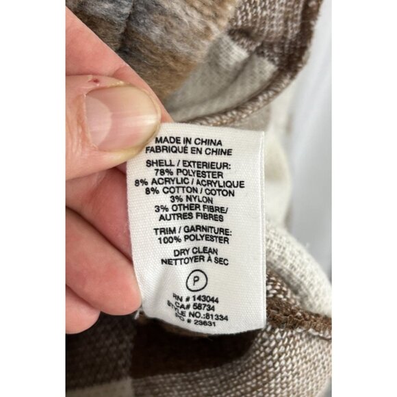 Anthropologie Avec Les Filles Plaid Brown & Cream Shacket Women's Size 3X - Picture 4 of 8
